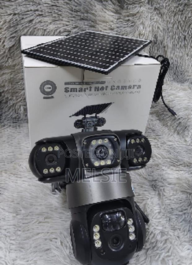 (Three) Solar Powered PTZ Camera - (Pir Human Detection 4g Solar Cam
