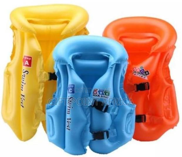 Inflatable Swimming Jackets Available In Small, Medium And Large Size