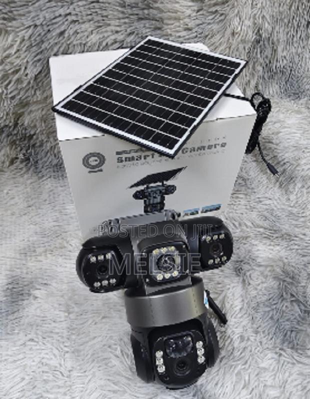 Triple Lens 4g Solar Camera Weatherproof Design for 24/7 Use