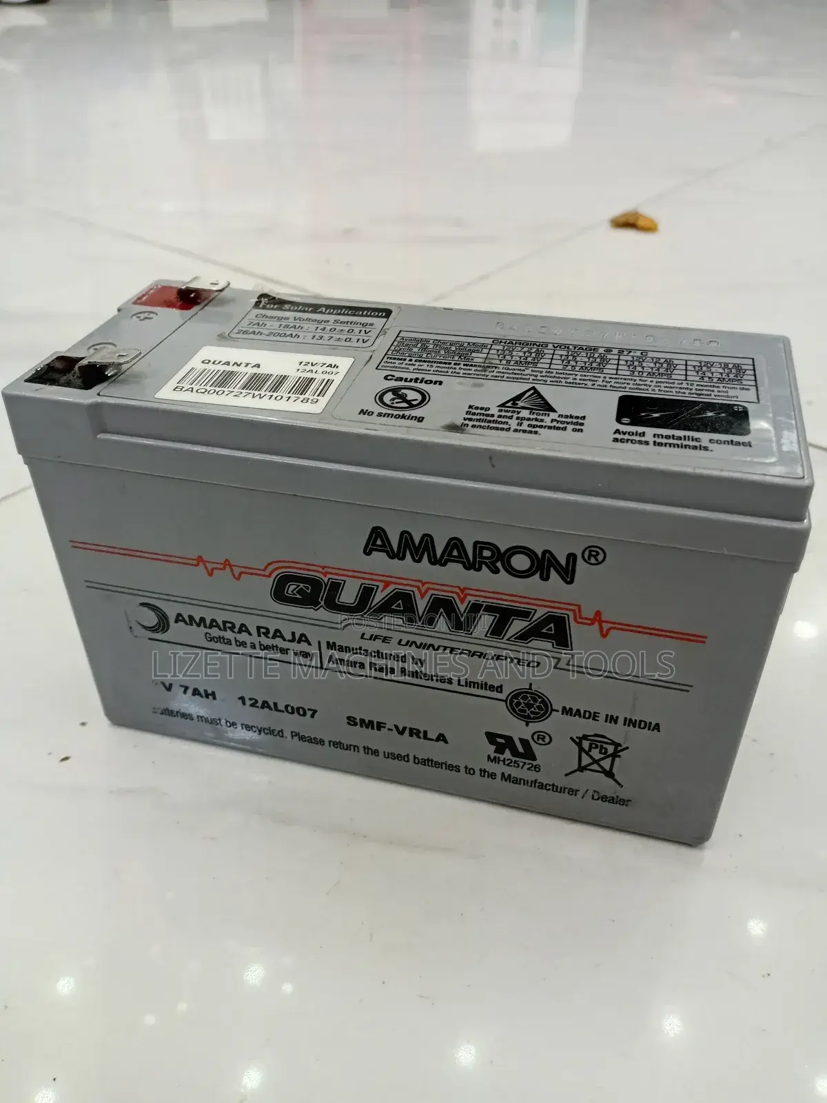 Amaron 7ah Free Maintenance Solar Battery