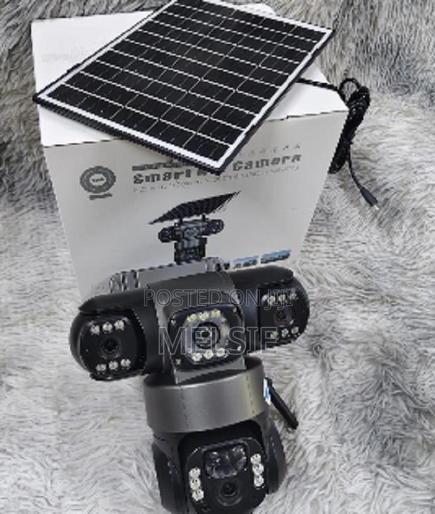 4g Triple Lense Solar PTZ Camera With Solar Floodlight - main view