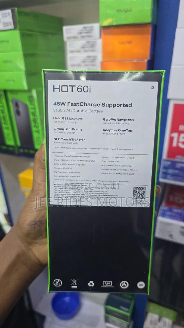 New Infinix Hot 60i 256 GB Black - thumbnail 2