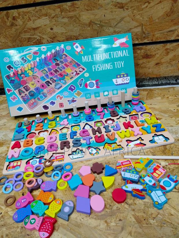 7 In 1 Multifunctional Monte Sorry Board With Letters Shapes For Kids