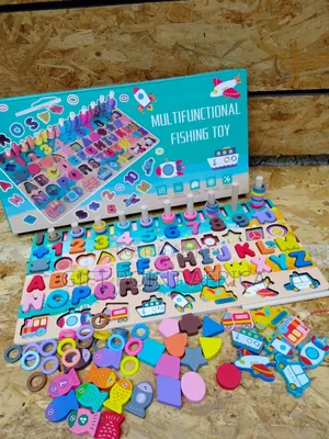 7 In 1 Multifunctional Monte Sorry Board With Letters Shapes  For Kids