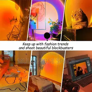Led RGB 16 Color Projector Night Ambient Light Floor Sunset Lamp Decor