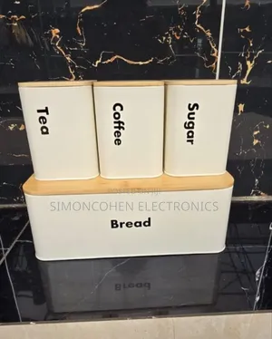 Bread Bin With 3pcs Canister Set