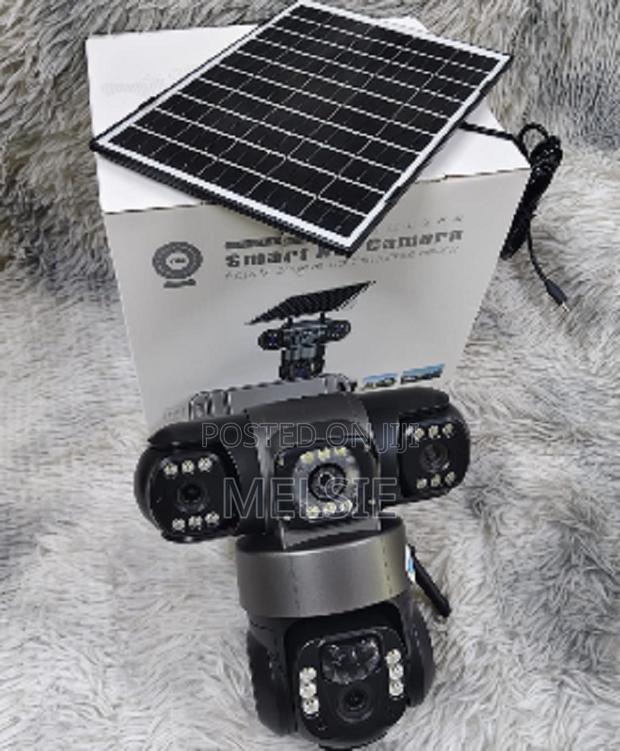 4g Sim Card Two-Way Audio Security Camera Solar Light Triple Lens - main view