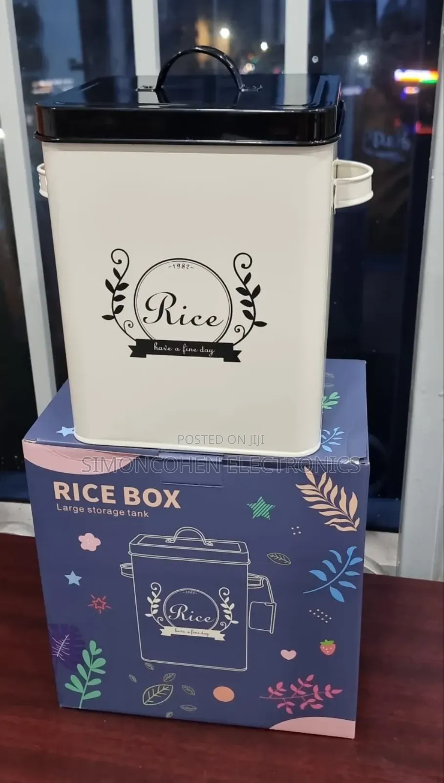 Metallic 5l Galvanized Rice Bin