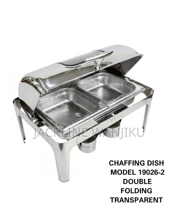 Double Transparent Modern Chaffing Dish / Stainless Chaffing Dish - main view
