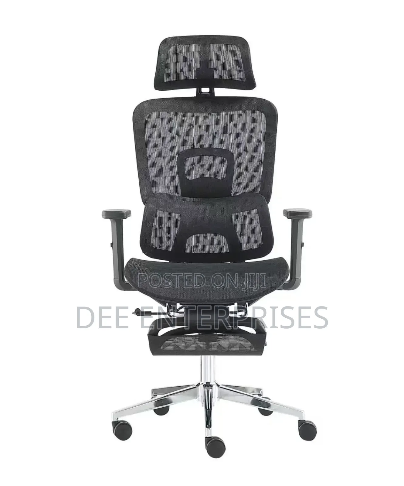 Ergonomic Mesh Office Chair With Headrest and Footrest