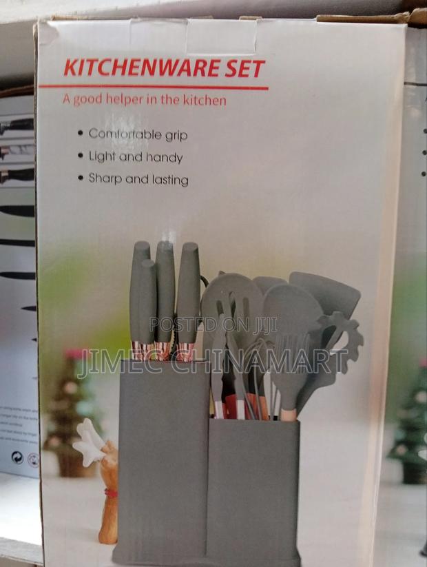19pc Kitchen Silicone Spoon Set - main view