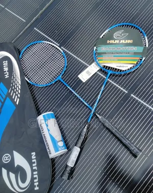 A Pair Of Badminton Net With Shuttles And A Bag  For The Whole Family