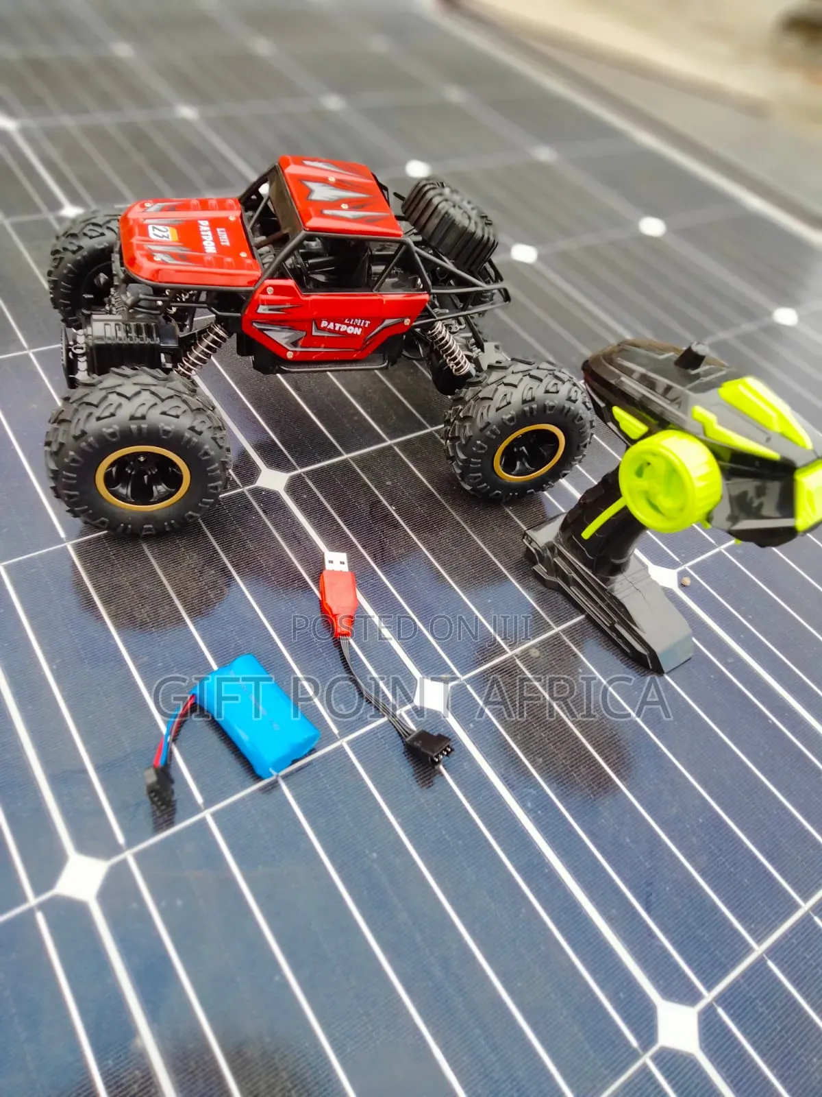 Remote Controlled Metallic Alloy Monster Truck With Recharge Battery