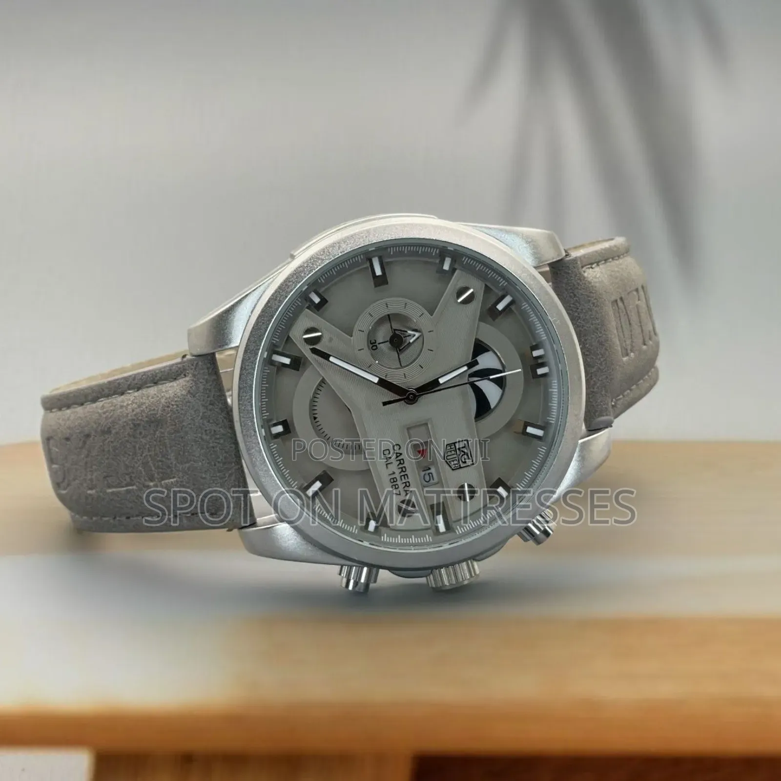 Tag Heuer Cr7 Classic Watch With Leather Strap + Free Delivery Cbd.