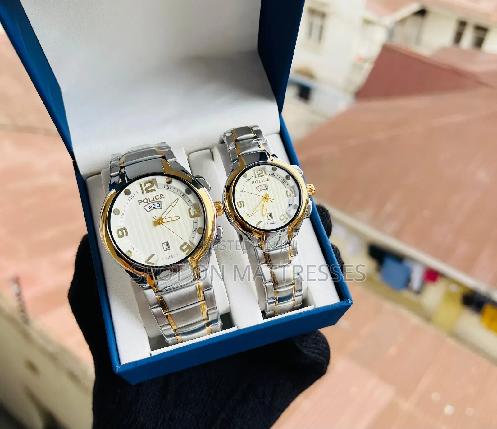 Couple Set Watch (Police) Water Resistant - 1pc 3000/- 2pcs 4500/-