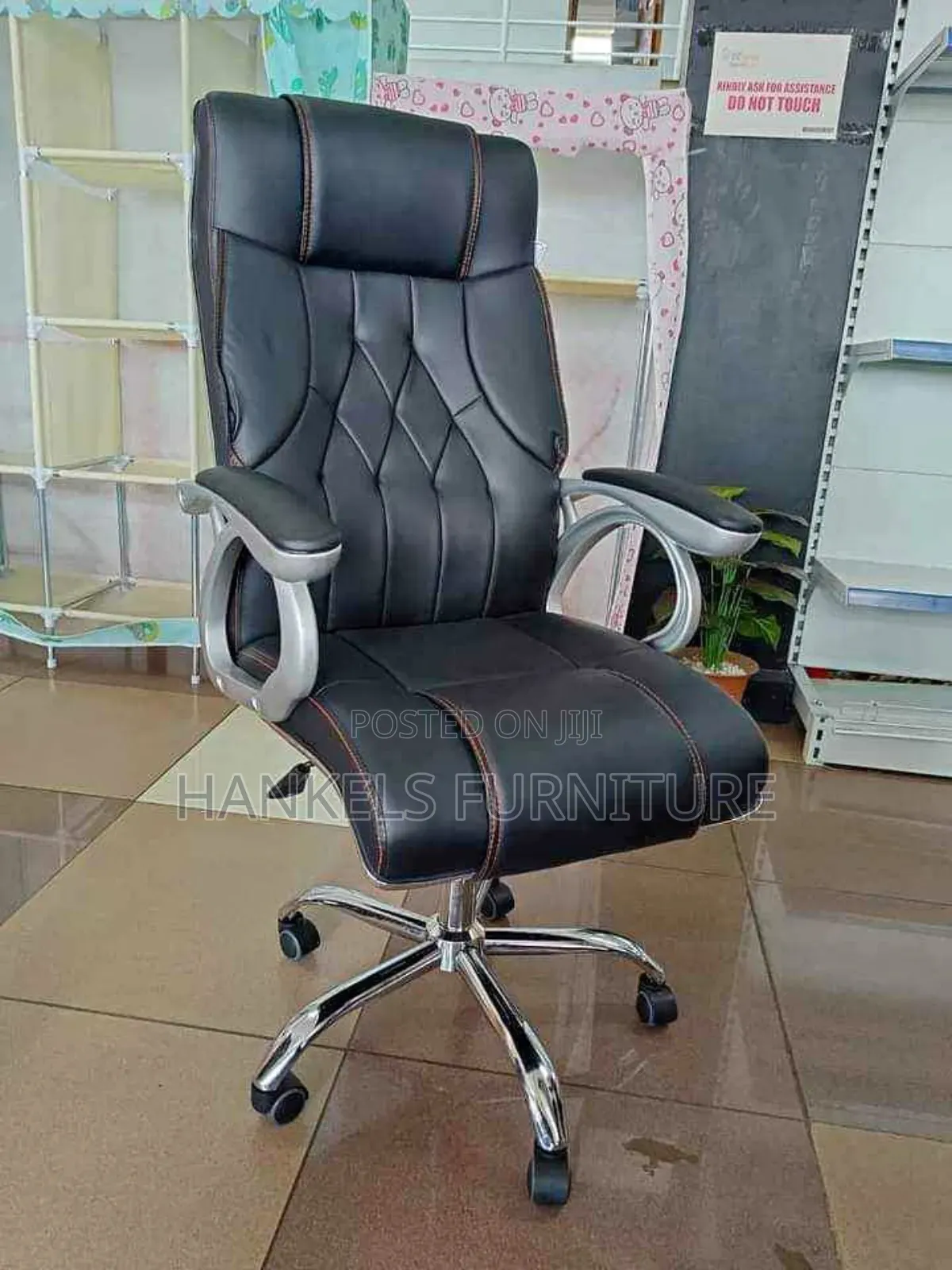 Luxury Leather Executive Chair – Reclining, Swivel Adjustable Height