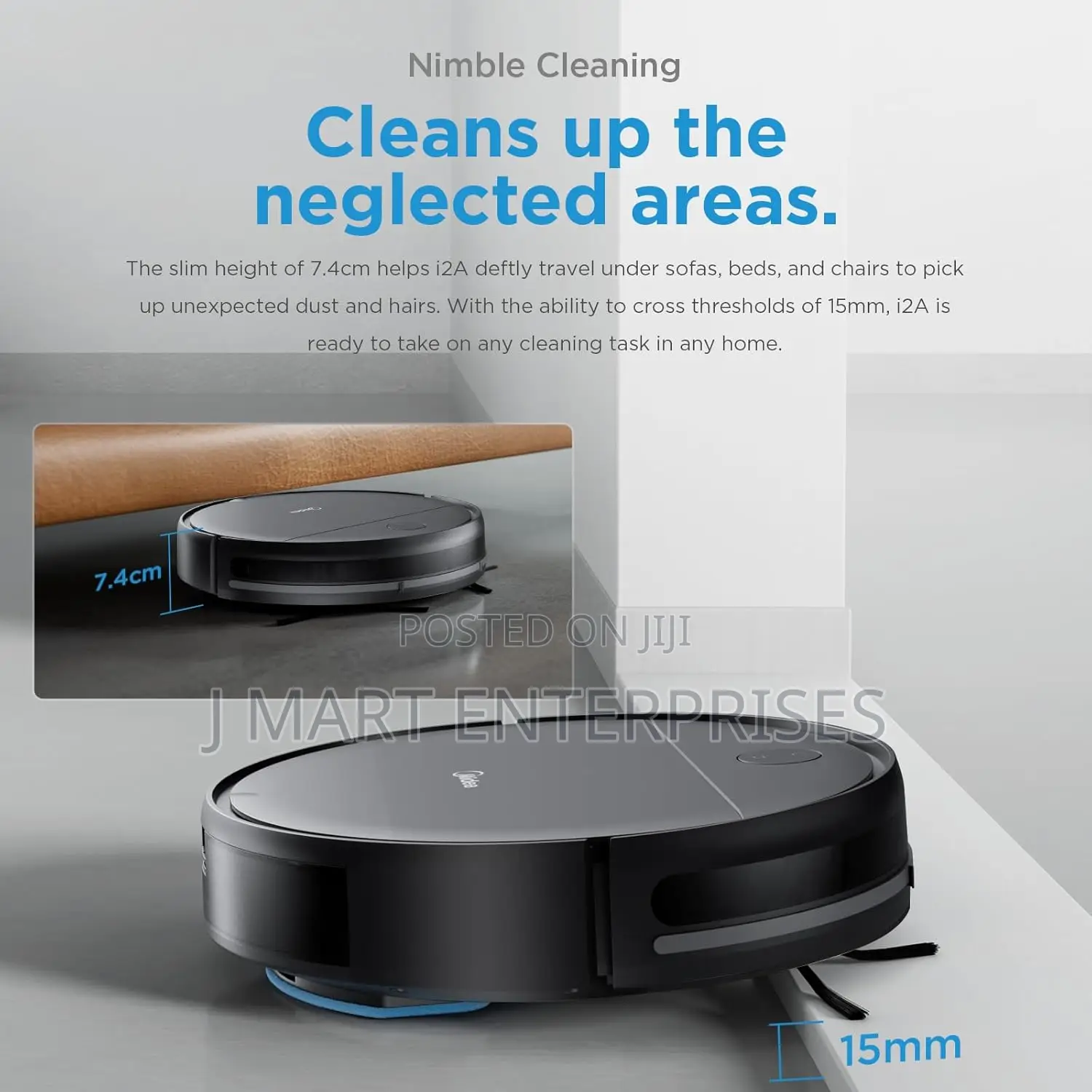 Robotic Vacuum Cleaner With Remote Anti-Collision Auto Return