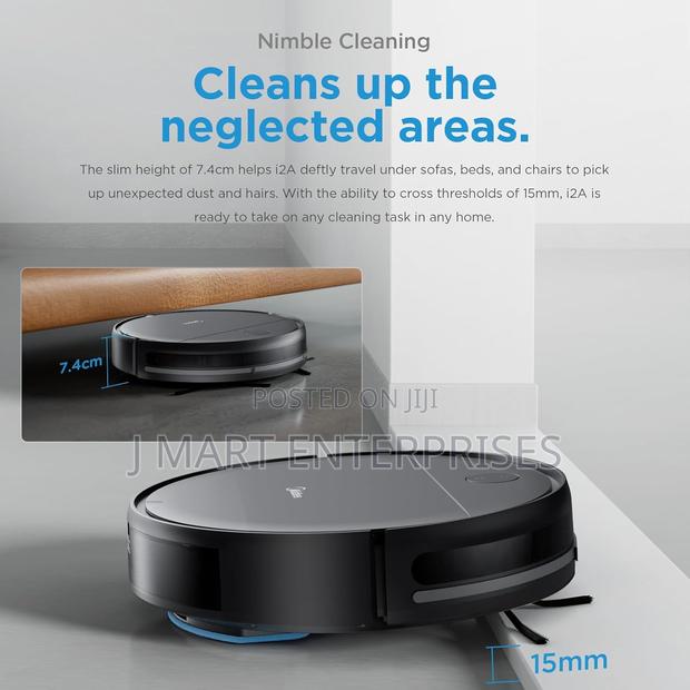 Robotic Vacuum Cleaner With Remote Anti-Collision Auto Return - thumbnail 3