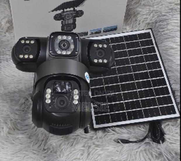 4g Solar CCTV Security Camera Solar Light 3 Lens 3 Video View Wifi - main view