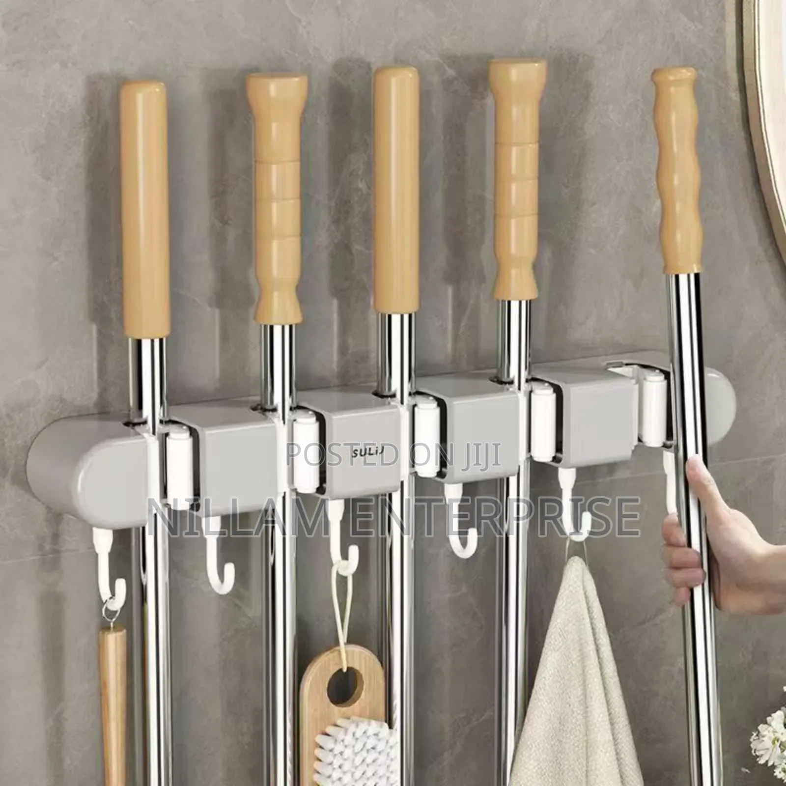 Non Slip Wall Mounted Mop Holder*