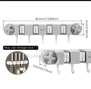Non Slip Wall Mounted Mop Holder*