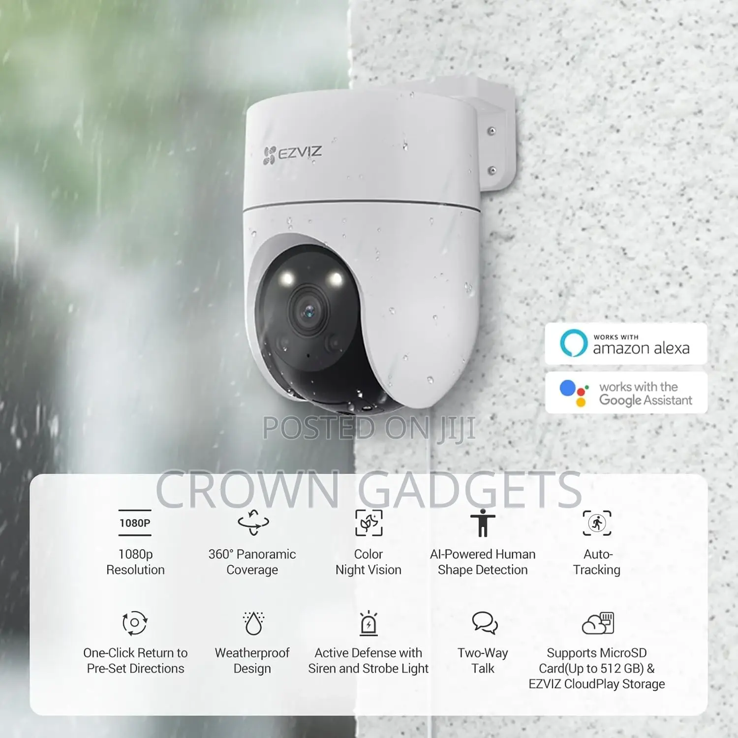 Ezviz H8c Outdoor Wifi Camera 360° Pan Tilt Weatherproof