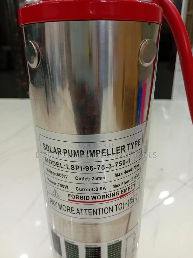 750w Impleller Solar Submersible Pump 75m Head - thumbnail 3