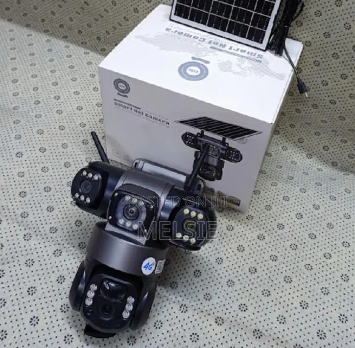 4g Triple Lens Solar CCTV Camerano Wi-Fi or Cables