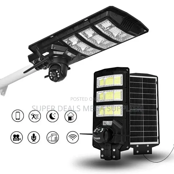 Top Quality 4g PTZ Rotating Camera With 450 Watts Solar Street Light