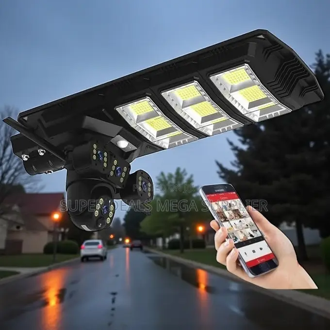 High-Quality Body 4g PTZ Rotating Camera 450 Watts Solar Street Light