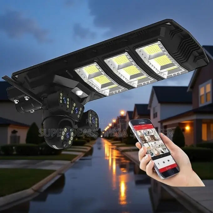4g PTZ Camera With Instant Phone Alerts 450 Watts Solar Street Light