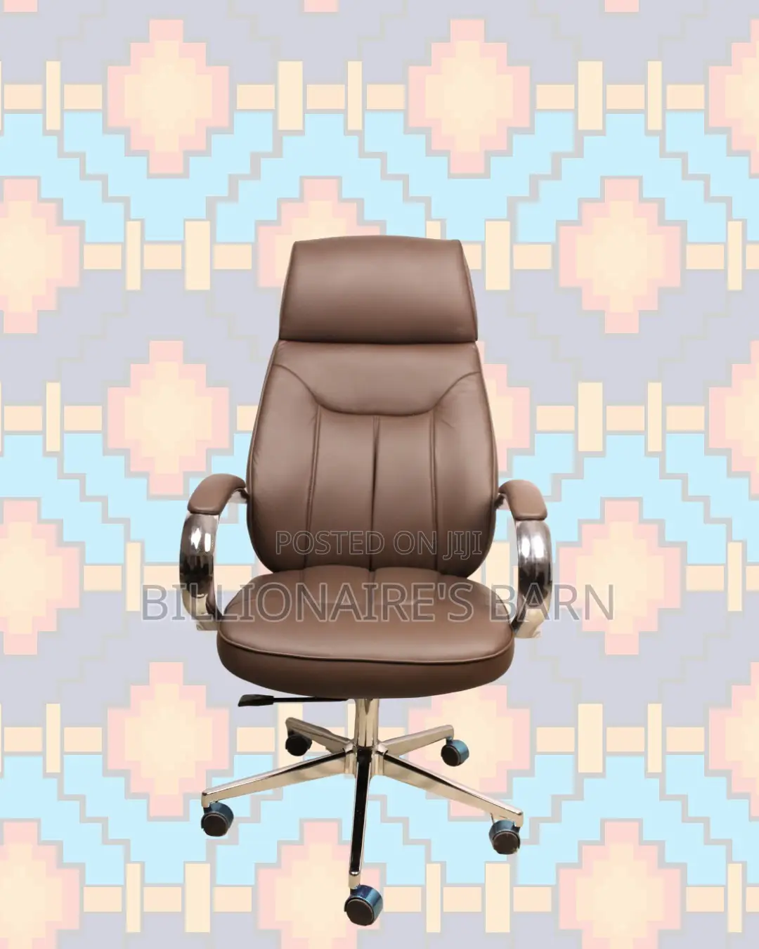 Home Office Chair Leather Brown | Delivery Anywhere in Kenya