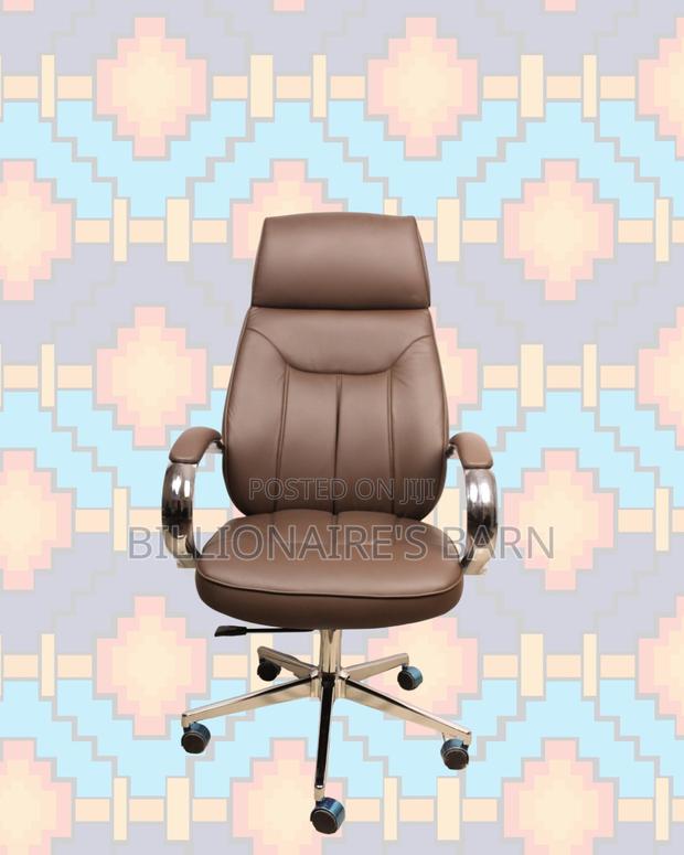 Home Office Chair Leather Brown | Delivery Anywhere in Kenya