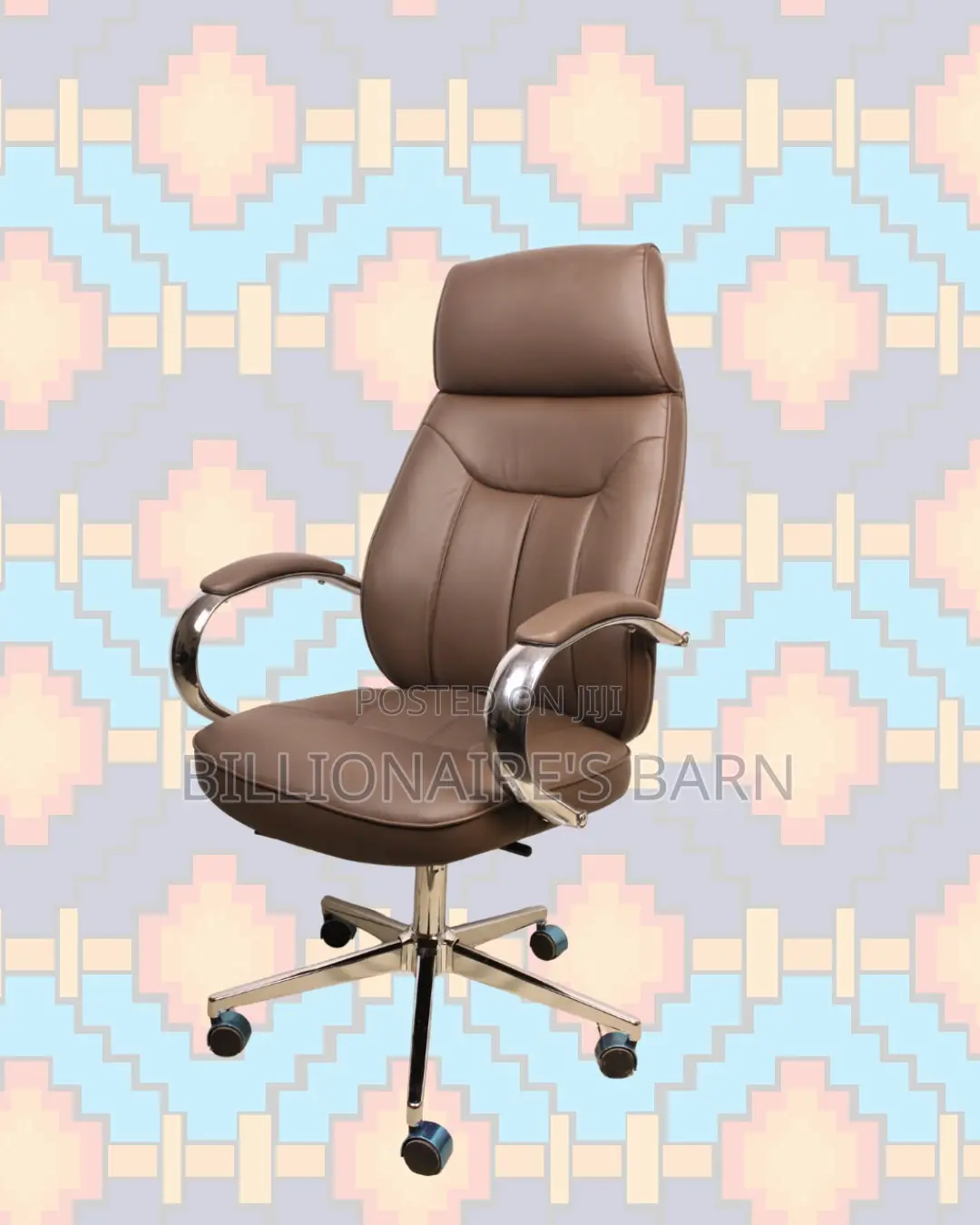 Home Office Chair Leather Brown | Delivery Anywhere in Kenya