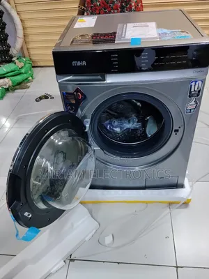 Mika Washing Machine, 10kg, Inverter Motor, Front Load, Dark Silver