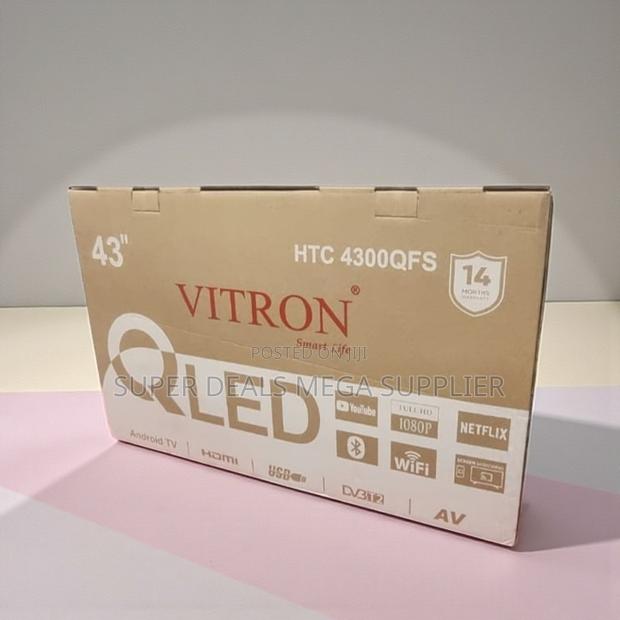 Wifi Support Vitron 43 Inch Qled Smart Android Frameless Led Tv - thumbnail 2