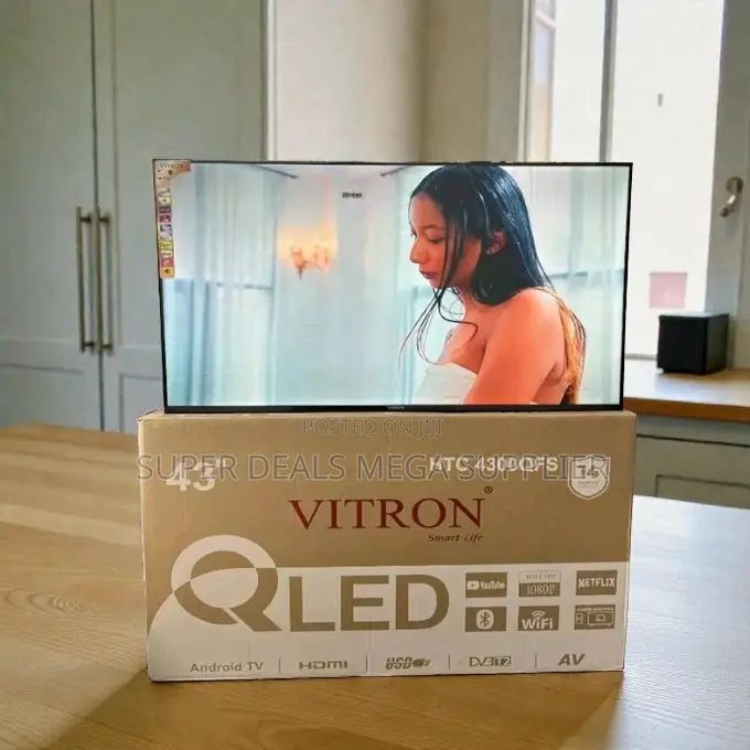 Crisp Picture Clear Sound Vitron 43 Inch Qled Smart Led Tv