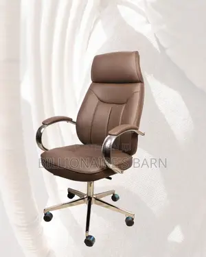 Ergonomic — Leather Brown Chair High-Density | Delivery Available