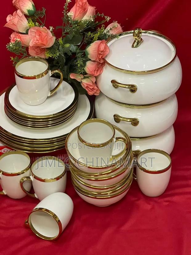 27pcs Ceramic Gold Line Dinner Set