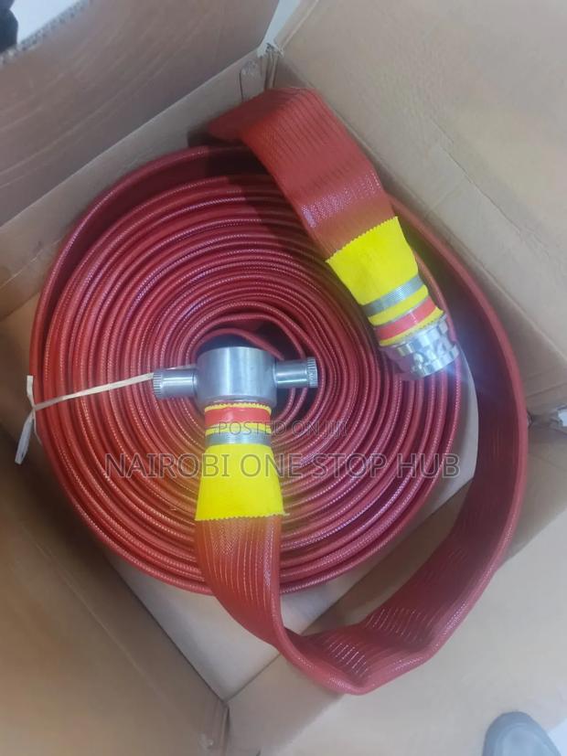 Red Fire Hose Pipe With Quick Connect Fittings