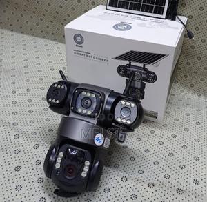 4g Triple Lens Solar CCTV Camera 360 Degrees Full Hd - thumbnail 2