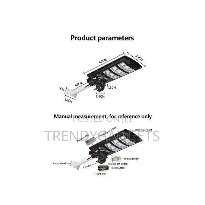 Solar Street Light With Camera 450w Ai Security PTZ System