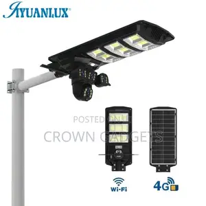 Solar Street Light With Camera 450w Ai Security PTZ System