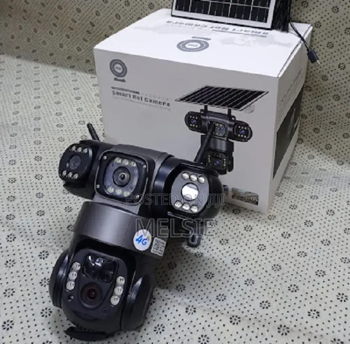 3- Lenses 4g CCTV Camera 4g Sim Card Lte Solar Light V380 Solar CCTV