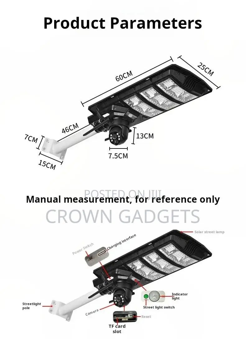 Ai Solar Camera + Lighting 2-in-1 Street Light System