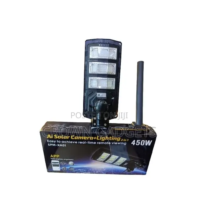 Ai Solar Powered Street Light With Camera Night Vision PTZ