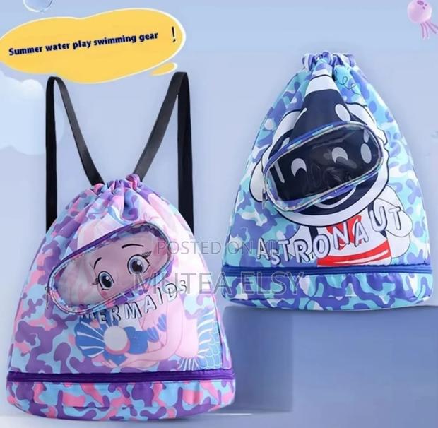 Blue Pink Kids Waterproof Swimming Bags - main view