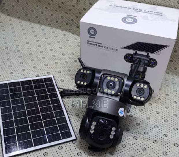 4g 6mp Triple Lens (Three) Solar Powered PTZ Camera 4g CCTV
