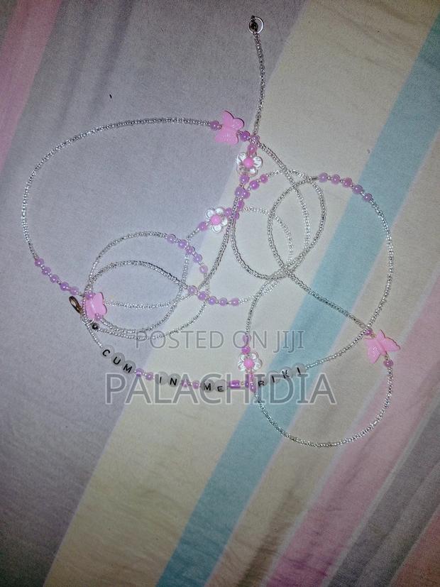 Double Lined Waist Beads Daisy Flower With Romantic Glow in Dark Words - thumbnail 12
