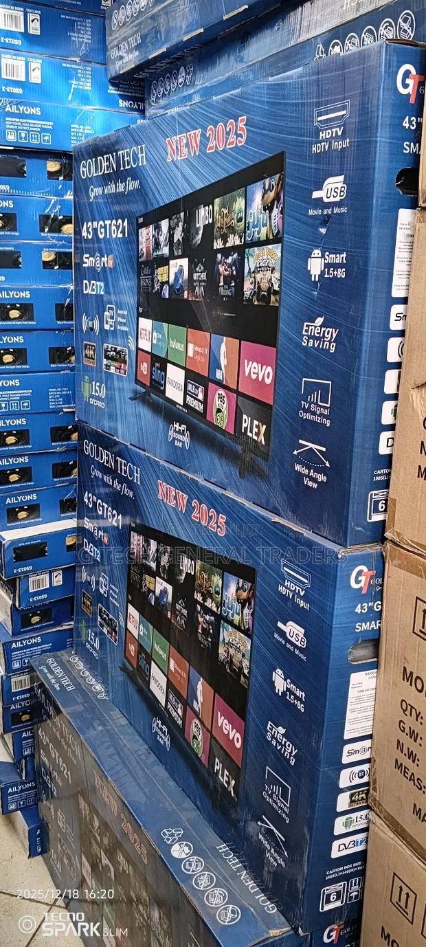 Goldentech 43inch 4k Smart Android, Frameless Led Tv,Free Channels - thumbnail 3